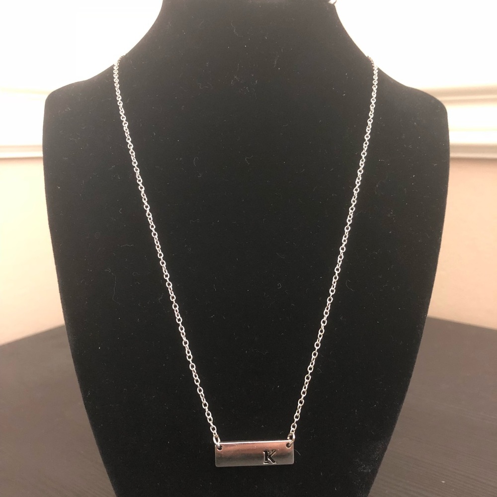 “K” Sterling Silver Letter Necklace NEW WITH TAGS!